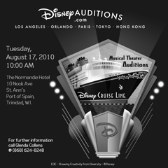 Disney Cruise Line Auditions Media Ad